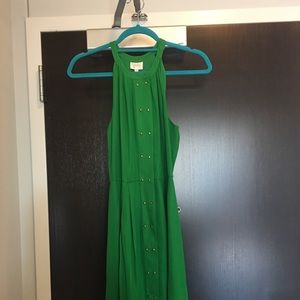 Green silk Parker cocktail dress